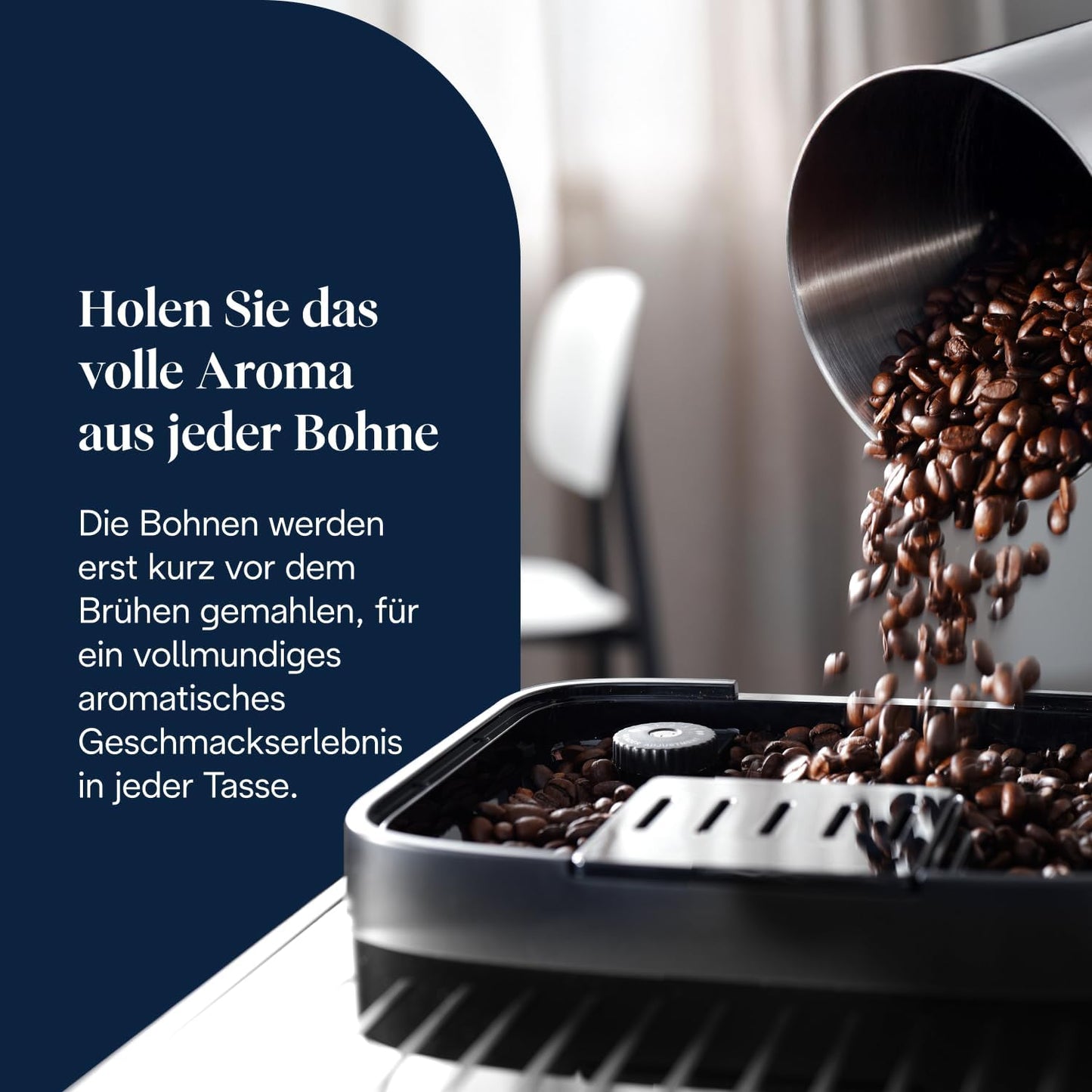 De’Longhi Magnifica Evo ECAM292.81.SB-Kaffeevollautomat mit Vollautomatischem cremigen Milchschaum, 7 One-Touch-Getränke, Cappuccino & Espresso, Kaffeemaschine, Soft-Touch-Bedienfeld, Silber